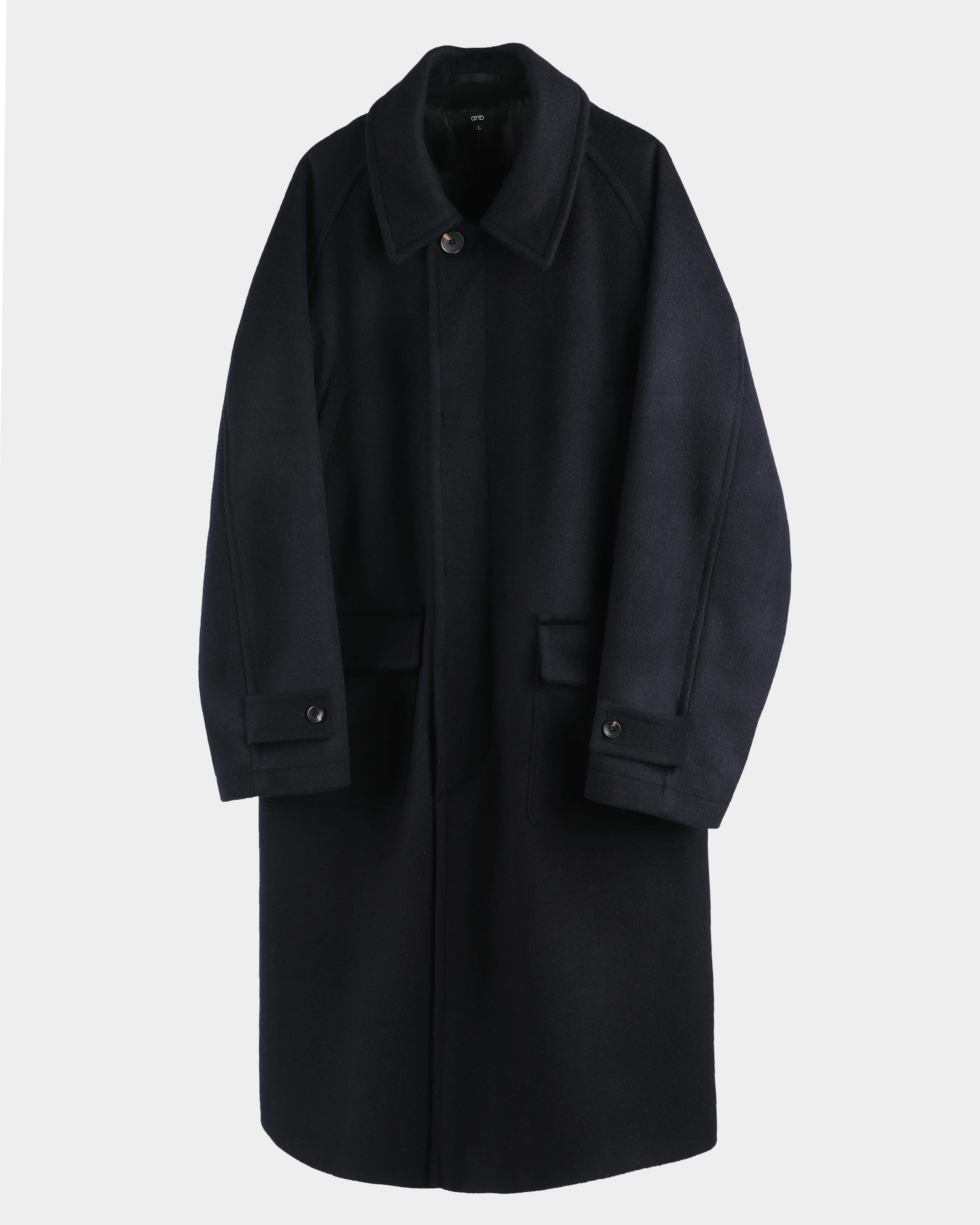 Everyday Wool Balmacaan Coat &#039;D.Navy&#039;